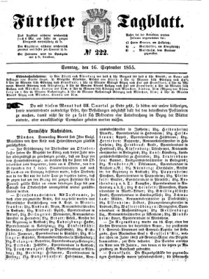 Fürther Tagblatt Sonntag 16. September 1855