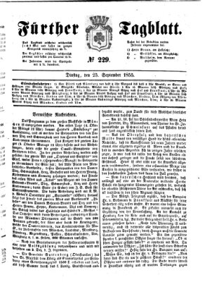 Fürther Tagblatt Dienstag 25. September 1855