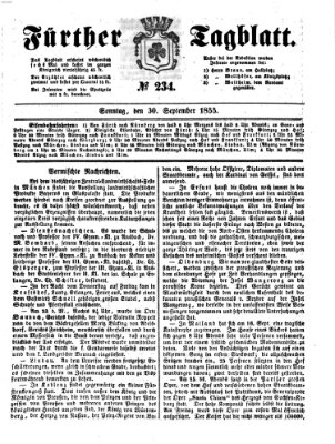 Fürther Tagblatt Sonntag 30. September 1855