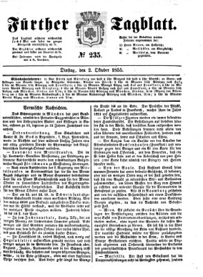 Fürther Tagblatt Dienstag 2. Oktober 1855