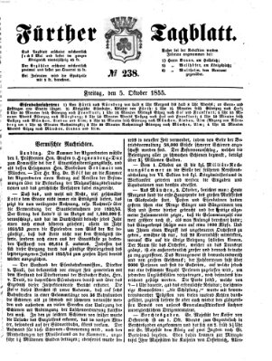 Fürther Tagblatt Freitag 5. Oktober 1855