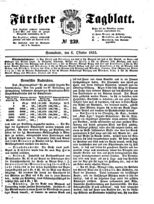 Fürther Tagblatt Samstag 6. Oktober 1855