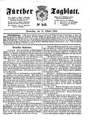 Fürther Tagblatt Donnerstag 11. Oktober 1855