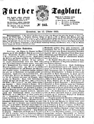 Fürther Tagblatt Samstag 13. Oktober 1855
