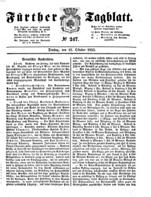 Fürther Tagblatt Dienstag 16. Oktober 1855