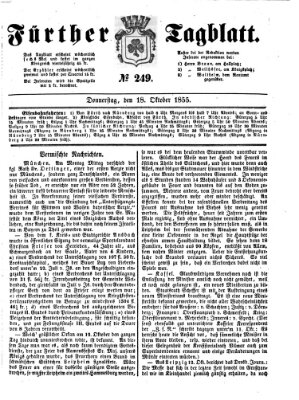 Fürther Tagblatt Donnerstag 18. Oktober 1855