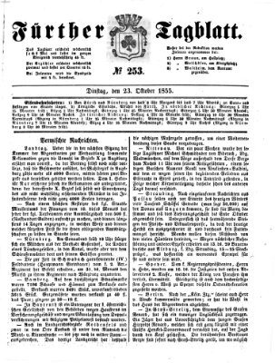 Fürther Tagblatt Dienstag 23. Oktober 1855