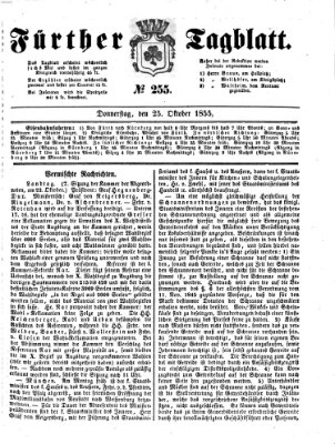 Fürther Tagblatt Donnerstag 25. Oktober 1855