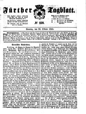 Fürther Tagblatt Sonntag 28. Oktober 1855