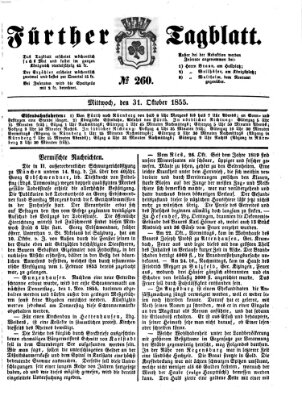 Fürther Tagblatt Mittwoch 31. Oktober 1855