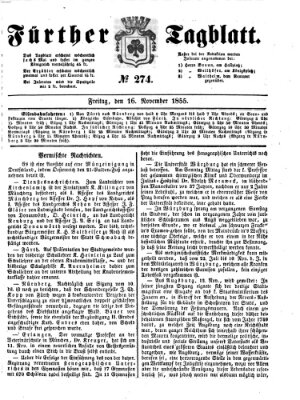 Fürther Tagblatt Freitag 16. November 1855