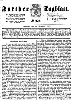 Fürther Tagblatt Mittwoch 21. November 1855