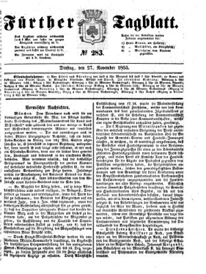 Fürther Tagblatt Dienstag 27. November 1855