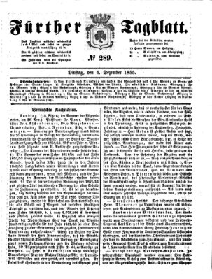 Fürther Tagblatt Dienstag 4. Dezember 1855