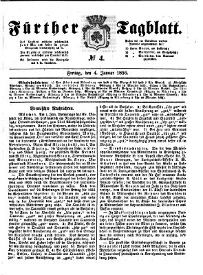 Fürther Tagblatt Freitag 4. Januar 1856