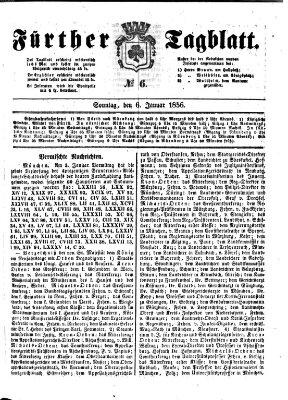 Fürther Tagblatt Sonntag 6. Januar 1856