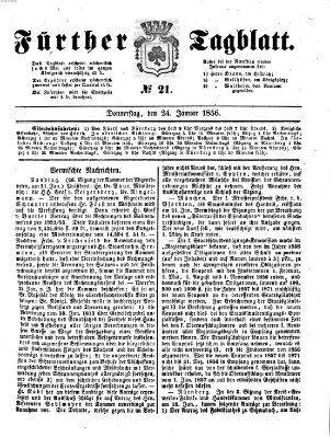 Fürther Tagblatt Donnerstag 24. Januar 1856