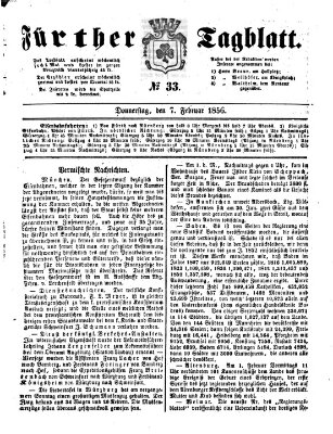 Fürther Tagblatt Donnerstag 7. Februar 1856