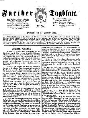 Fürther Tagblatt Mittwoch 13. Februar 1856