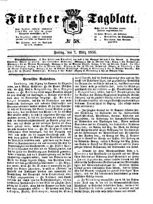 Fürther Tagblatt Freitag 7. März 1856