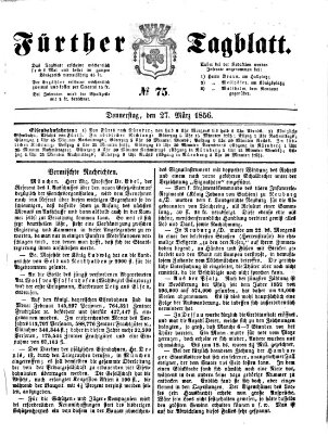 Fürther Tagblatt Donnerstag 27. März 1856