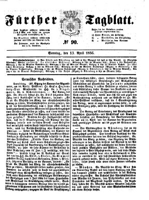 Fürther Tagblatt Sonntag 13. April 1856