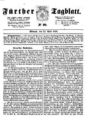 Fürther Tagblatt Mittwoch 23. April 1856