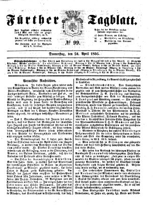 Fürther Tagblatt Donnerstag 24. April 1856