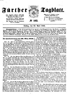 Fürther Tagblatt Dienstag 29. April 1856