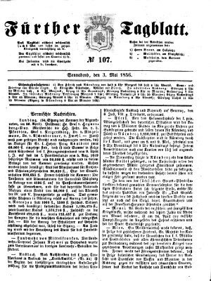 Fürther Tagblatt Samstag 3. Mai 1856