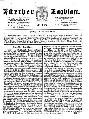 Fürther Tagblatt Freitag 16. Mai 1856