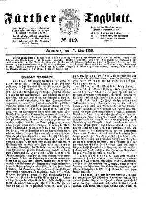 Fürther Tagblatt Samstag 17. Mai 1856