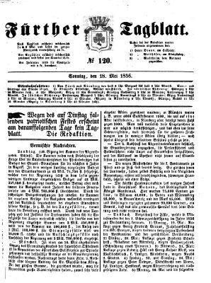 Fürther Tagblatt Sonntag 18. Mai 1856