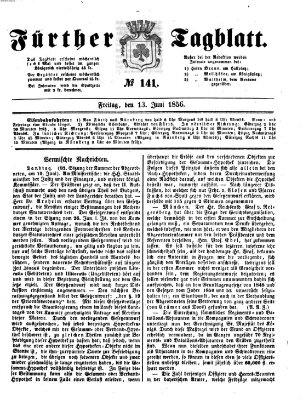 Fürther Tagblatt Freitag 13. Juni 1856