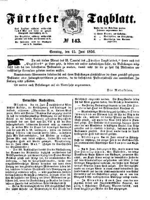 Fürther Tagblatt Sonntag 15. Juni 1856