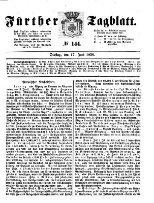 Fürther Tagblatt Dienstag 17. Juni 1856