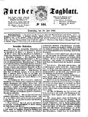 Fürther Tagblatt Donnerstag 10. Juli 1856