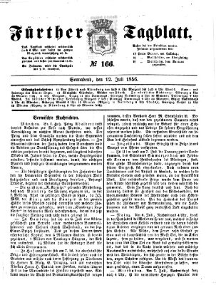 Fürther Tagblatt Samstag 12. Juli 1856