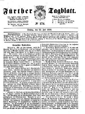 Fürther Tagblatt Dienstag 22. Juli 1856