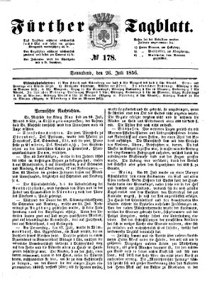 Fürther Tagblatt Samstag 26. Juli 1856