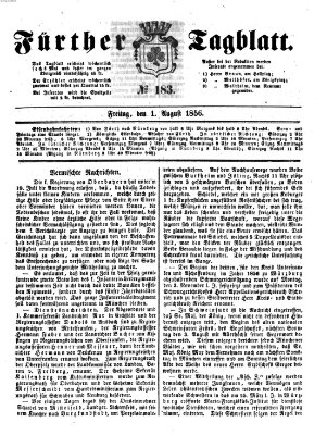 Fürther Tagblatt Freitag 1. August 1856