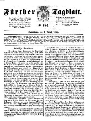 Fürther Tagblatt Samstag 2. August 1856