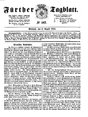 Fürther Tagblatt Mittwoch 6. August 1856