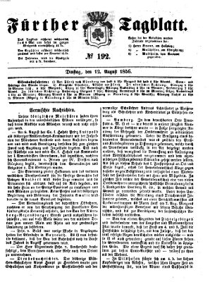 Fürther Tagblatt Dienstag 12. August 1856