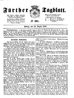 Fürther Tagblatt Freitag 22. August 1856