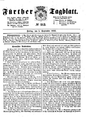 Fürther Tagblatt Freitag 5. September 1856