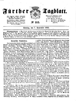 Fürther Tagblatt Sonntag 7. September 1856