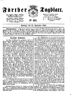 Fürther Tagblatt Sonntag 14. September 1856