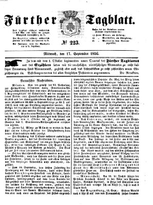 Fürther Tagblatt Mittwoch 17. September 1856