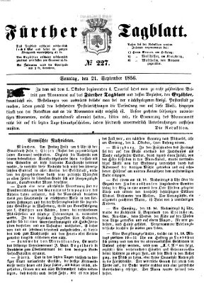 Fürther Tagblatt Sonntag 21. September 1856